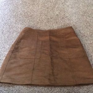 Suede fitted skirt